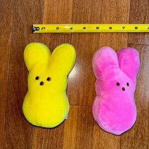 Peeps, yellow and pink plush